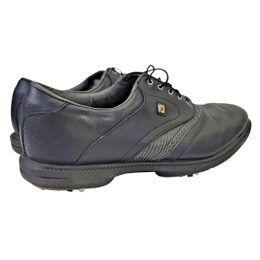 Footjoy Golf Shoes Mens Size 12M Black Superlites Soft Spike Lace‎ Up Leather